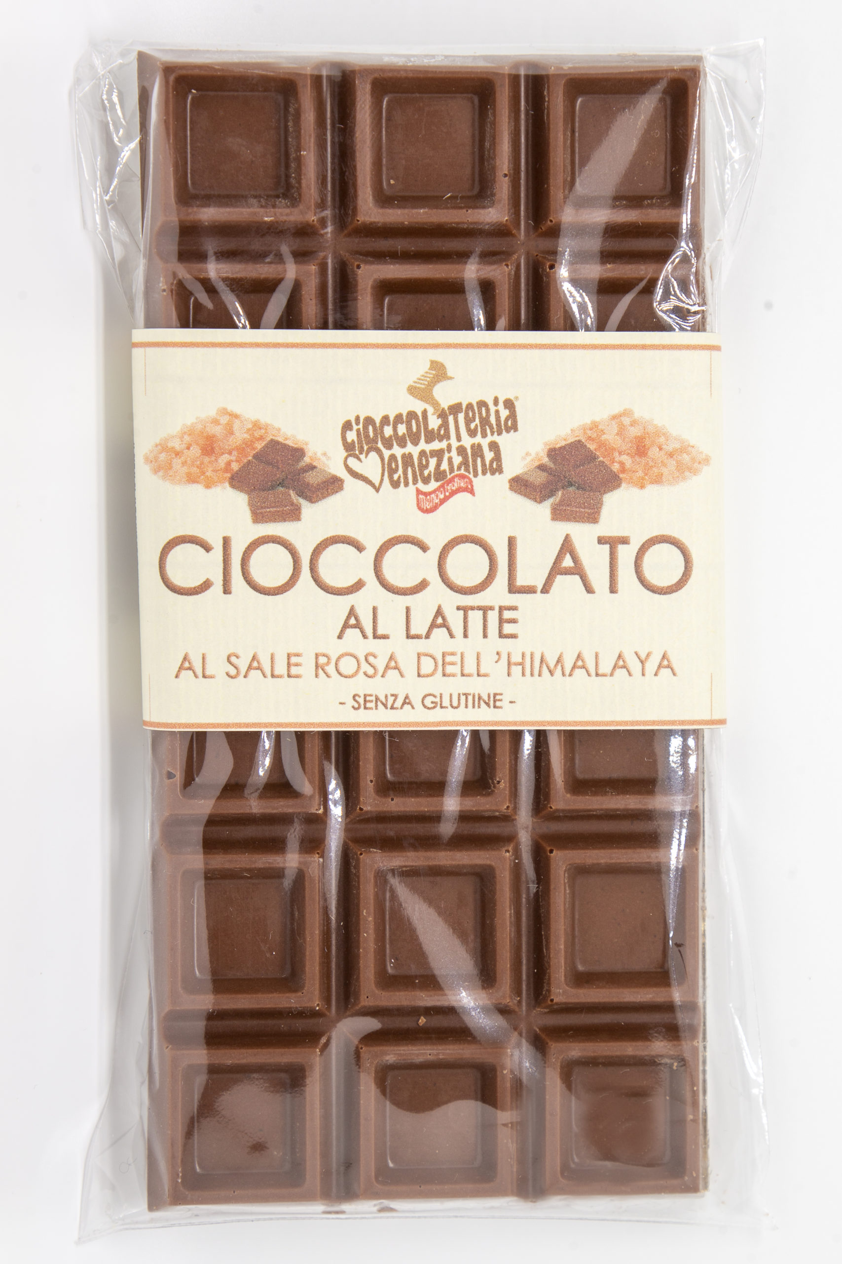 Tavoletta Cioccolato Al Latte Con Sale Rosa Dell Himalaya 90g SENZA 
